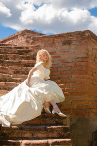 sandalias de tacón para vestido de novia 