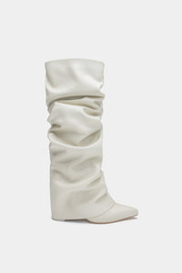 botas de piel shark boots blancas