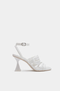 sandalia con ankle strap para novia color blanco