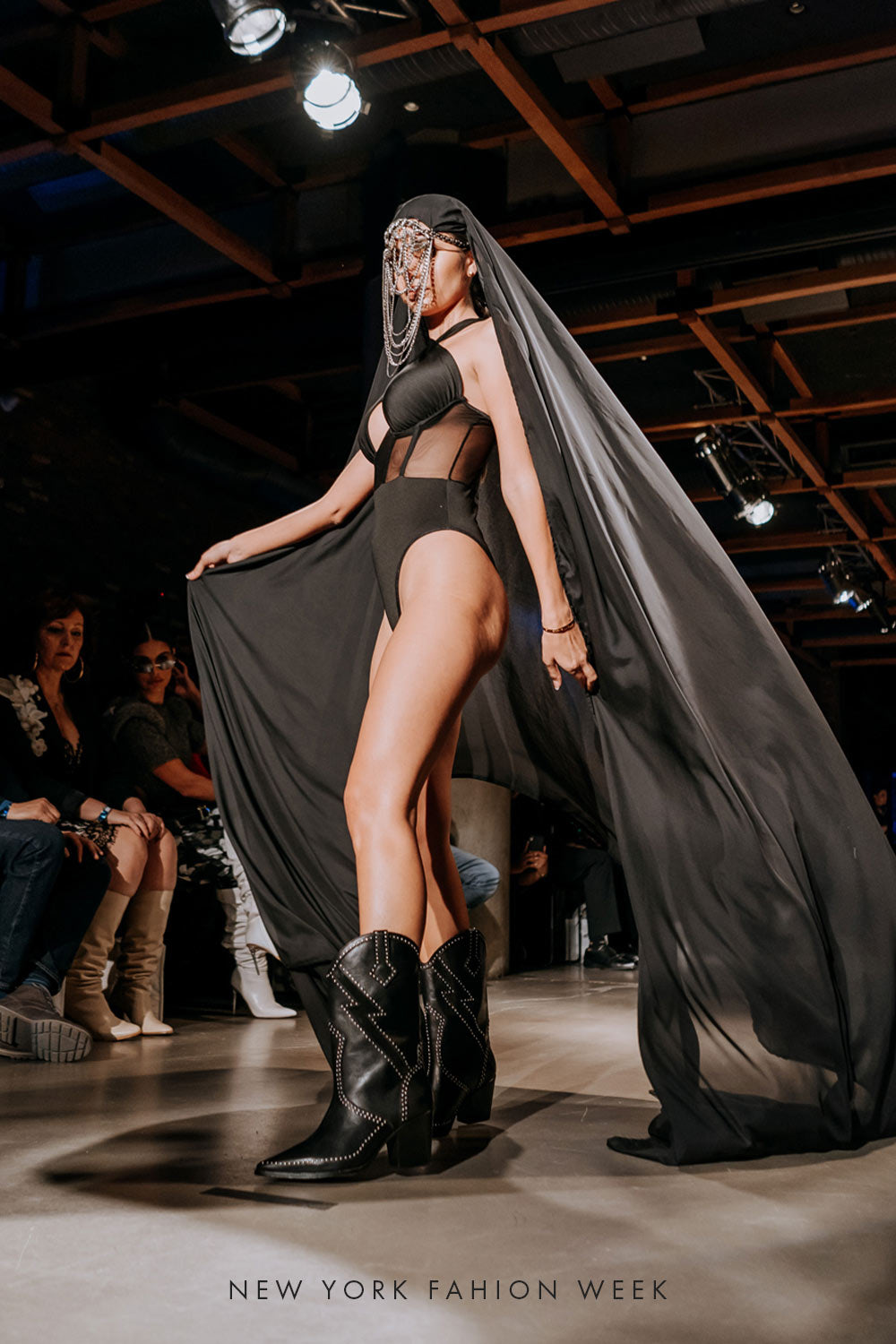 Botas negras new york fashion week